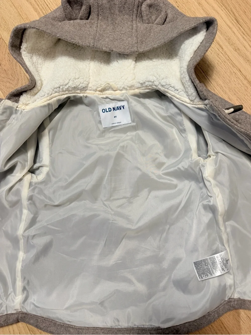 Old Navy Kids' Hooded Pea Coat in Taupe
